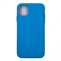 Чехол силиконовый гладкий Soft Touch iPhone 11, голубой №16 (закрытый низ)