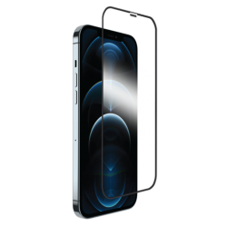 Защитное стекло iPhone 12/ 12 Pro Surfase 6D, черное (тех упак)