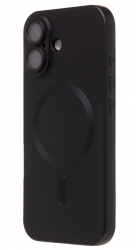 Чехол силиконовый MagSafe Matte iPhone 17, черный