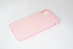 Чехол силиконовый матовый iPhone 11, розовый