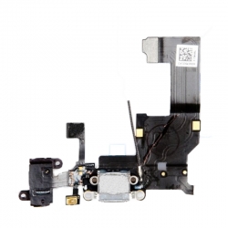 Шлейф iPhone 5 с разъемом зарядки и гарнитуры, белый Шлейф iPhone 5 с разъемом зарядки и гарнитуры, белый