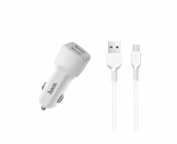 Автомобильный адаптер HOCO Z23 2 USB (2400mAh) с кабелем Micro USB