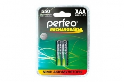 Аккумулятор Ni-MH Perfeo AAA 550mAh/2BL 1,2V (цена за упаковку 2 шт) Аккумулятор Ni-MH Perfeo AAA 550mAh/2BL 1,2V (цена за упаковку 2 шт)