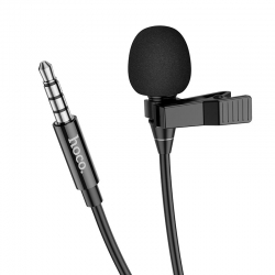 Микрофон петличный HOCO L14 (3.5 jack) 1.5м, черный