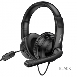 Проводные внешние наушники HOCO W103 Magic tour gaming Headphone, черные Проводные внешние наушники HOCO W103 Magic tour gaming Headphone, черные