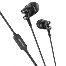 Наушники проводные BOROFONE BM72 Majestic universal earphones 3.5mm, черные