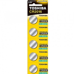 Батарейка Toshiba CR2016/5BL (3v, литиевая) упаковка 5 шт