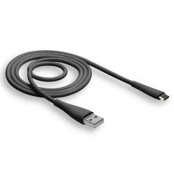 USB кабель Type-c WALKER C305, 2.1А,  QC, (100см), черный