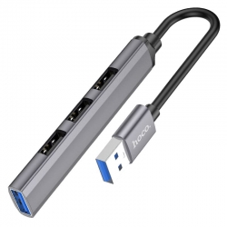 HUB-USB HOCO HB26 4 d 1 (USB to USB3.0+ USB2.0 3*) серый HUB-USB HOCO HB26 4 d 1 (USB to USB3.0+ USB2.0 3*) серый