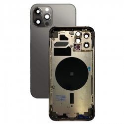 Задняя крышка/ Корпус iPhone 12 Pro в сборе с рамкой, черный (литое стекло) (Org) (CE) Задняя крышка/ Корпус iPhone 12 Pro в сборе с рамкой, черный (литое стекло) (Org) (CE)
