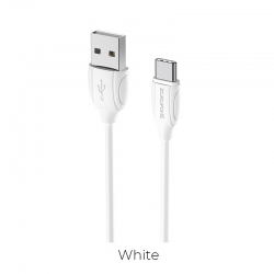 USB кабель Type-C BOROFONE BX19 Benefit (100см), белый USB кабель Type-C BOROFONE BX19 Benefit (100см), белый