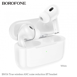 Беспроводные наушники BOROFONE BW36 True Wireless ANC Bluetooth Earphone, белые