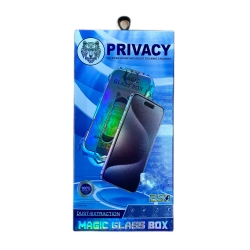 Защитное стекло iPhone 15, Golden Lion, Приват, с автоматической установкой, черное Защитное стекло iPhone 15, Golden Lion, Приват, с автоматической установкой, черное