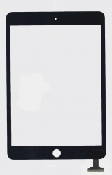 Тачскрин iPad Mini 3 с коннектором и скотчем (A1599/ A1600) Черный