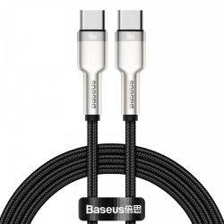 USB-C кабель BASEUS Cafule Metal Type-С to Type-С 2 м (5A, 100W), черный USB-C кабель BASEUS Cafule Metal Type-С to Type-С 2 м (5A, 100W), черный