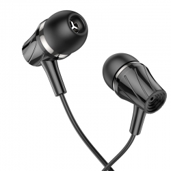 Наушники проводные BOROFONE BM94 stereo bass earphones 3.5mm, 1.2 м, черные