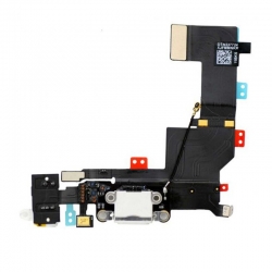 Шлейф iPhone 5S с разъемом зарядки, гарнитуры и микрофоном, Белый (Оригинал Китай) Шлейф iPhone 5S с разъемом зарядки, гарнитуры и микрофоном, Белый (Оригинал Китай)