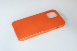 Чехол силиконовый гладкий Soft Touch iPhone 12 Pro Max, оранжевый №2