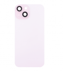 Задняя крышка iPhone 15 легкая установка, в сборе со стеклом камеры и MagSafe, Розовый (Org)