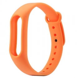 Ремешок силиконовый для Mi Band 3/ 4, оранжевый №14 Ремешок силиконовый для Mi Band 3/ 4, оранжевый №14