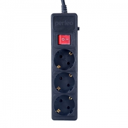 Сетевой фильтр Perfeo Power+ 3 розетки, кабель 5м, черный Сетевой фильтр Perfeo Power+ 3 розетки, кабель 5м, черный