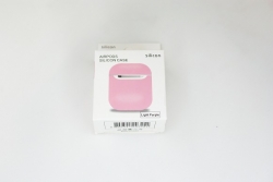 Чехол-бокс для Apple Airpods силиконовый, розовый №7