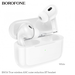 Беспроводные наушники BOROFONE BW36 True Wireless ANC Bluetooth Earphone, белые Беспроводные наушники BOROFONE BW36 True Wireless ANC Bluetooth Earphone, белые