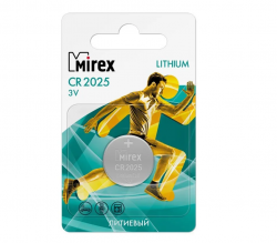 Батарейка Mirex CR2025 (3V, литиевая) упаковка ecopack 1шт