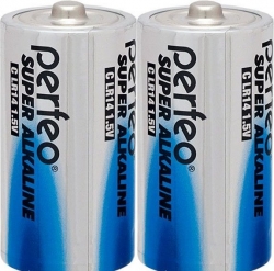 Батарейка Perfeo LR20/2SH (1,5v, алкалиновая) упаковка пленка 2 шт