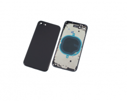 Задняя крышка/ Корпус iPhone SE 2020 в сборе с рамкой, черный (CE) (Org)