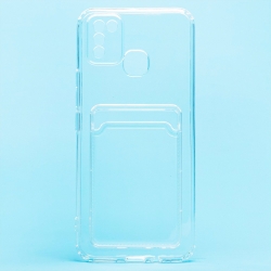 Чехол силиконовый с визитницей INFINIX HOT 10 Lite прозрачный Чехол силиконовый с визитницей INFINIX HOT 10 Lite прозрачный