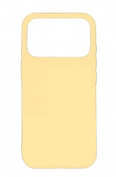 Чехол силиконовый гладкий Soft Touch iPhone 17 Pro, жёлтый (закрытый низ)
