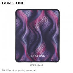 Коврик для мыши BOROFONE BG12 Illustrious gaming mouse pad (240x200x2мм), черный Коврик для мыши BOROFONE BG12 Illustrious gaming mouse pad (240x200x2мм), черный
