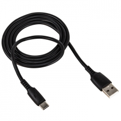 USB кабель Type-c WALKER C308, 2.4А,  QC, (100см), черный