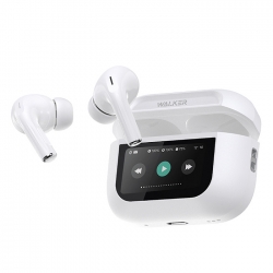 Беспроводные наушники с дисплеем WALKER WTS-85, шумоподавл. ANC, белые