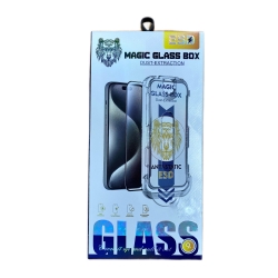 Защитное стекло iPhone 16 Pro Max Golden Lion, с автоматической установкой, черное Защитное стекло iPhone 16 Pro Max Golden Lion, с автоматической установкой, черное