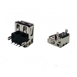 Разъем USB 2.0 для ноутбука USB-UA-002-19 одинарный (13*5*14мм), ножки в плату, установка на плату Разъем USB 2.0 для ноутбука USB-UA-002-19 одинарный (13*5*14мм), ножки в плату, установка на плату