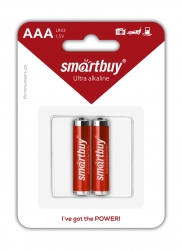 Батарейка Smartbuy LR03 AAA/мизинчиковая 2шт (1,5v, алкалиновая) цена за упаковку Батарейка Smartbuy LR03 AAA/мизинчиковая 2шт (1,5v, алкалиновая) цена за упаковку