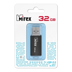 USB флеш-накопитель Mirex 32 GB USB 2.0 UNIT, черный USB флеш-накопитель Mirex 32 GB USB 2.0 UNIT, черный