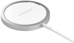 Беспроводное зарядное устройство Deppa (24012) MagSafe Qi 15W (белый)