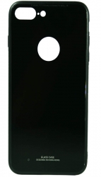 Чехол Fashion Glass Case (стекло) iPhone 7 Plus/ 8 Plus, черный