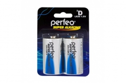 Батарейка Perfeo LR20/2BL (1,5v, алкалиновая) упаковка блистер 2 шт Батарейка Perfeo LR20/2BL (1,5v, алкалиновая) упаковка блистер 2 шт