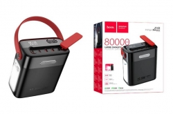 Внешний аккумулятор Power Bank 80000 mAh HOCO J143 Title 22.5W+PD20W с фонариком, черный