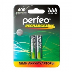 Аккумулятор Ni-MH Perfeo AAA 400mAh/2BL 1,2V (цена за упаковку 2 шт)