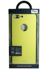 Чехол Fashion Glass Case (стекло) iPhone 7 Plus/ 8 Plus, желтый