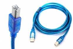 Кабель для принтера USB2.0 A(M) to B(M) синий 5 метров Кабель для принтера USB2.0 A(M) to B(M) синий 5 метров