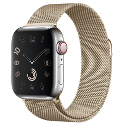Ремешок Milanese Loop (Миланская петля) для Apple Watch 42/ 44/ 45 мм Champagne Gold