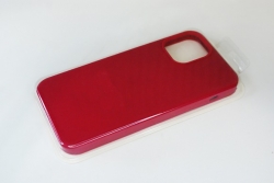 Чехол силиконовый гладкий Soft Touch iPhone 12/ 12 Pro, тёмная-фуксия