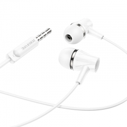 Наушники проводные BOROFONE BM69 universal earphones 3.5mm, белые Наушники проводные BOROFONE BM69 universal earphones 3.5mm, белые