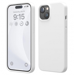 Чехол силиконовый гладкий Soft Touch iPhone 15, белый №9